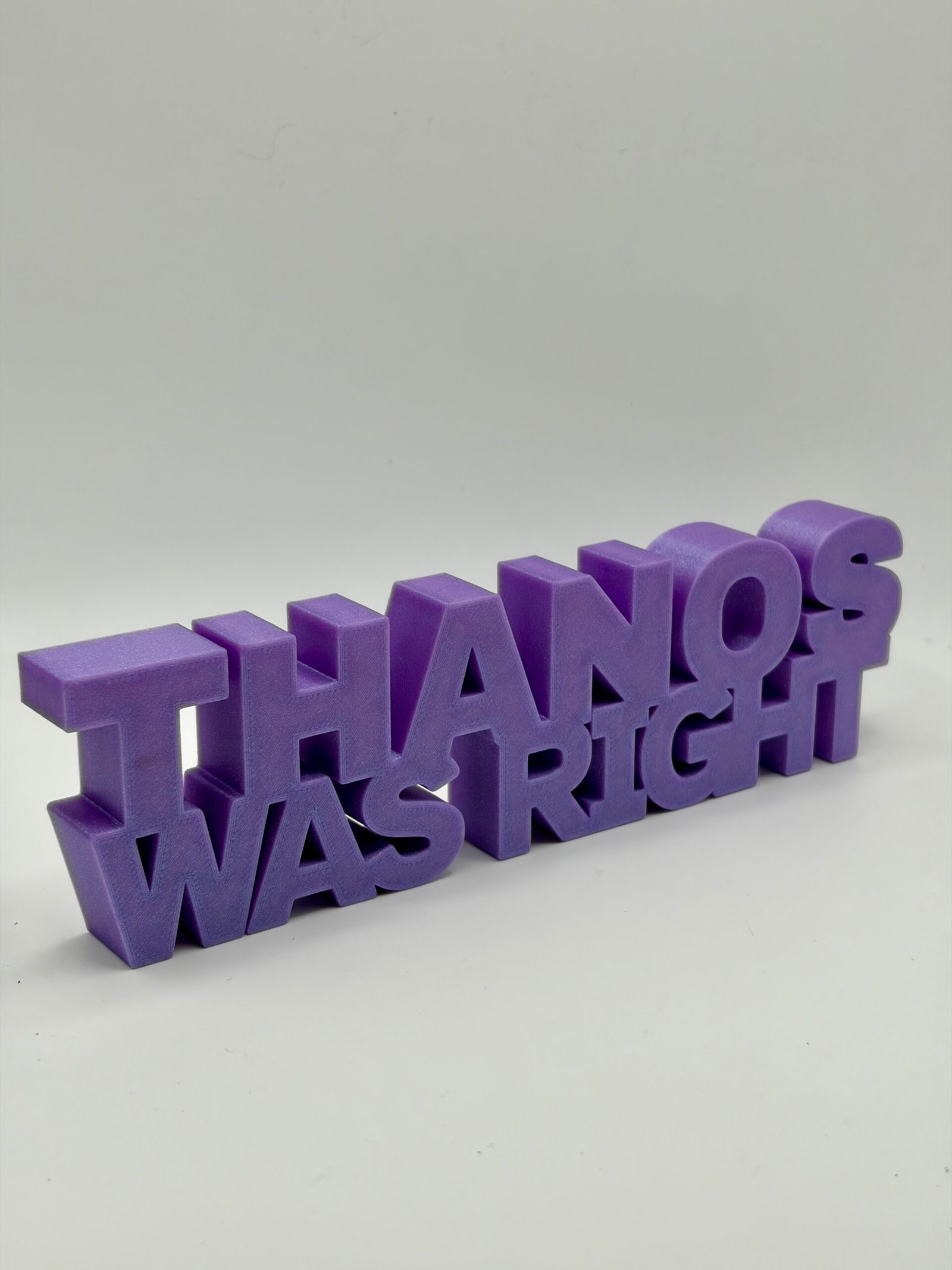 Thanos Was Right Sign